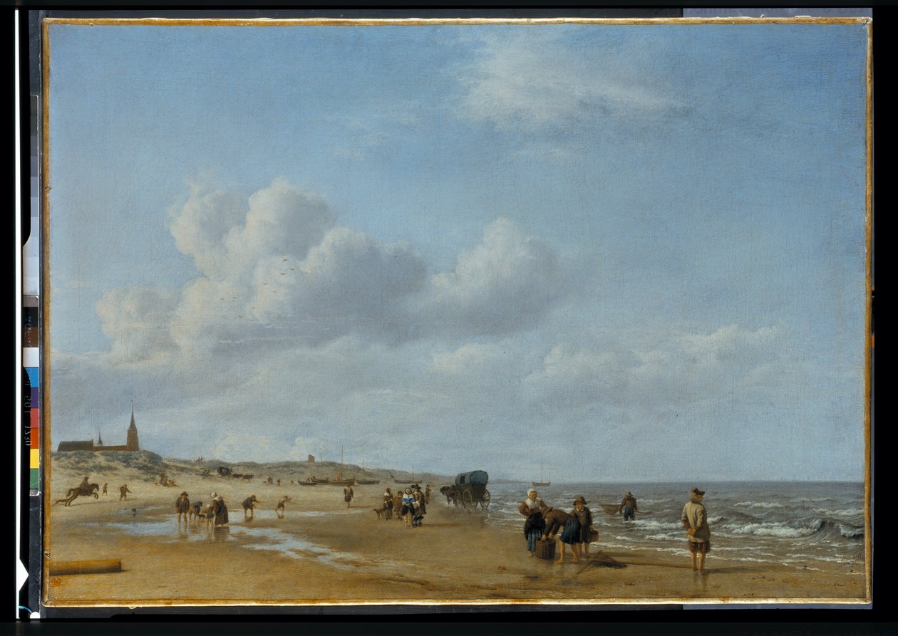 シェベニンゲンのビーチ 作： Adriaen van de Velde
