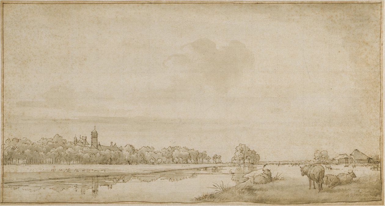 北東側から見た「小さな塔のある家」 作： Adriaen van de Velde