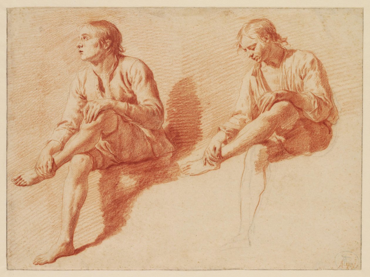 座る少年の2習作 作： Adriaen van de Velde