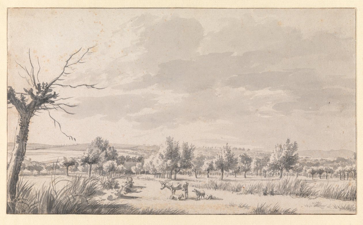 家畜のいる広大な風景 作： Adriaen van de Velde