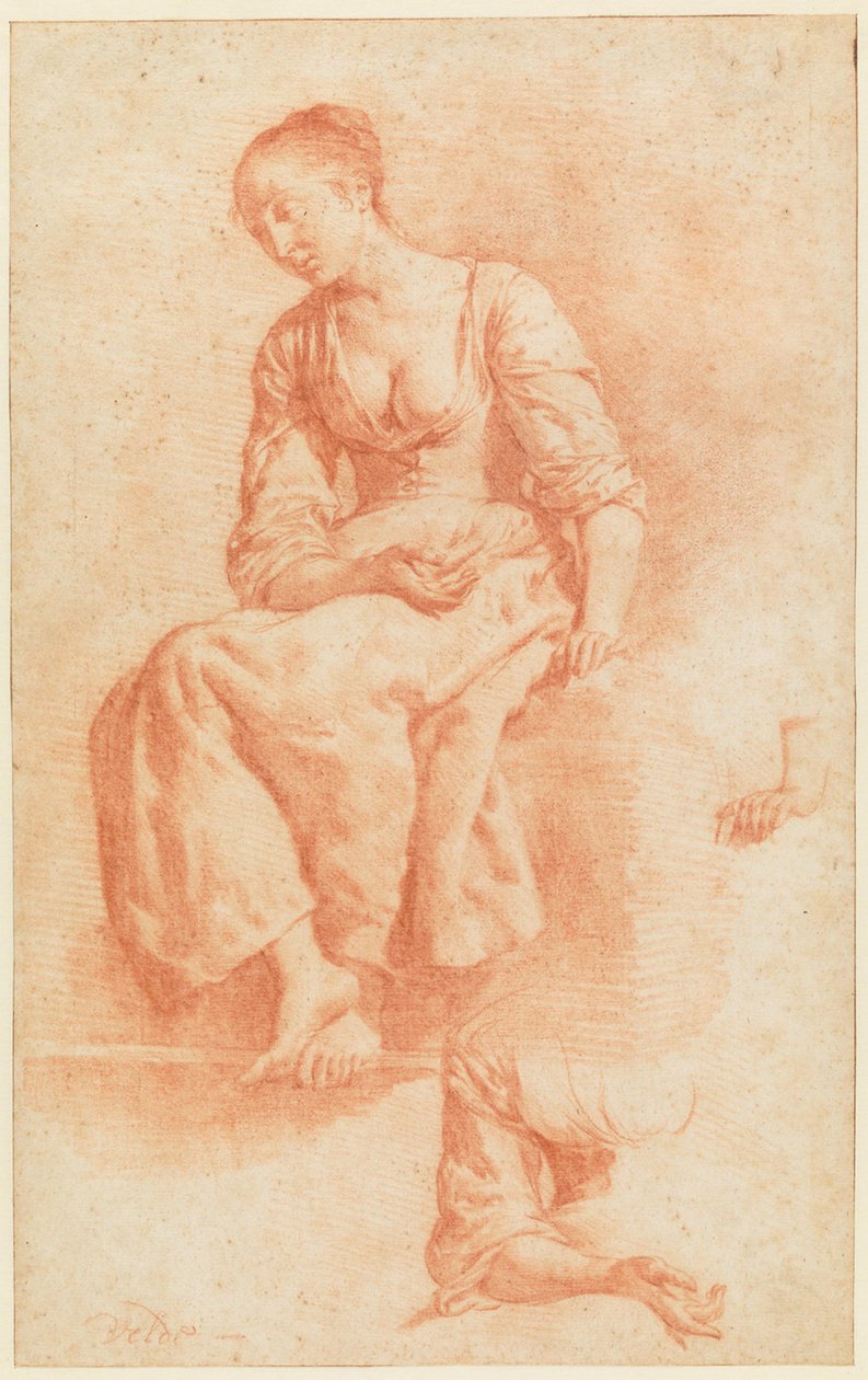 座る少女 作： Adriaen van de Velde