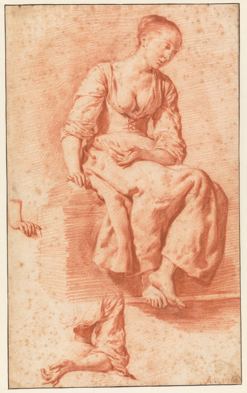 座る少女 作： Adriaen van de Velde