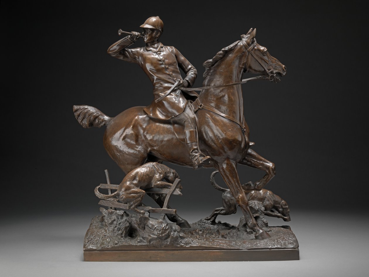Gone Away-A Hunting Group、c.1887（ブロンズ） 作： エイドリアン・ジョーンズ