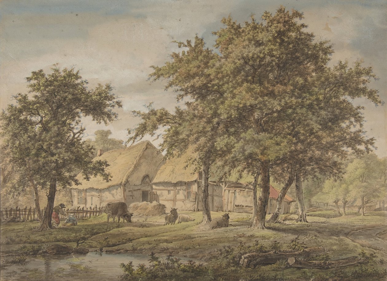 農家のある風景、1757-1837。 作： アドリアヌスデヴィッサー