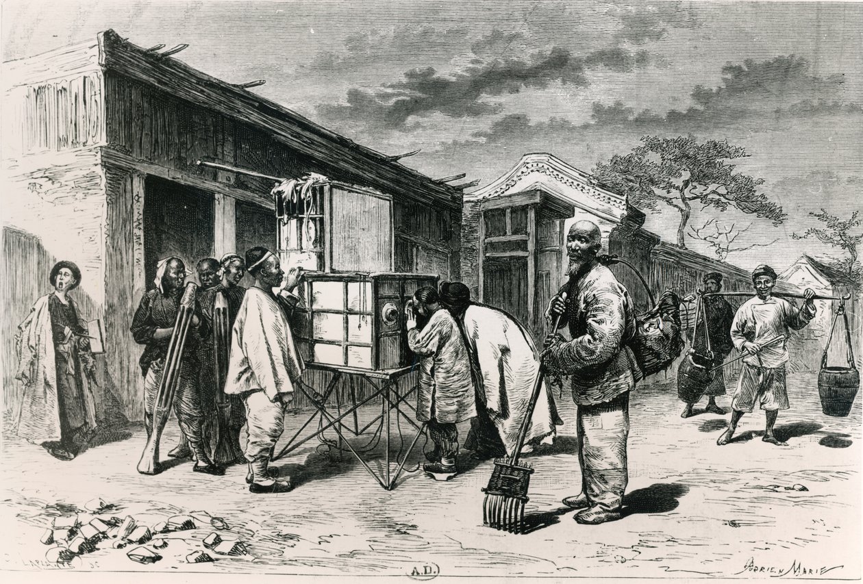 1873年、北京の道路のジオラマ 作： エイドリアン・エマニュエル・マリー