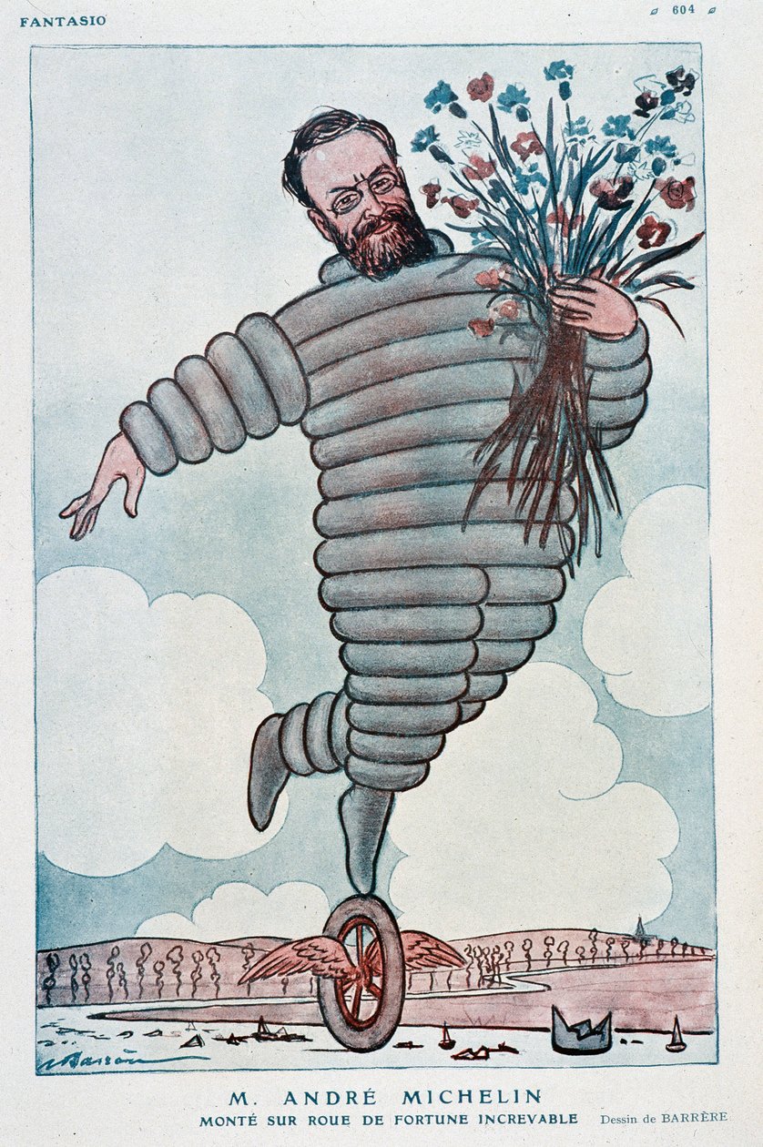 アンドレ・ミシュランとビバンダムによる漫画 - アドリアン・バレール（1877-1931）によるイラスト（1923年07月01日付「ファンタジオ」掲載 作： エイドリアン・バレレ