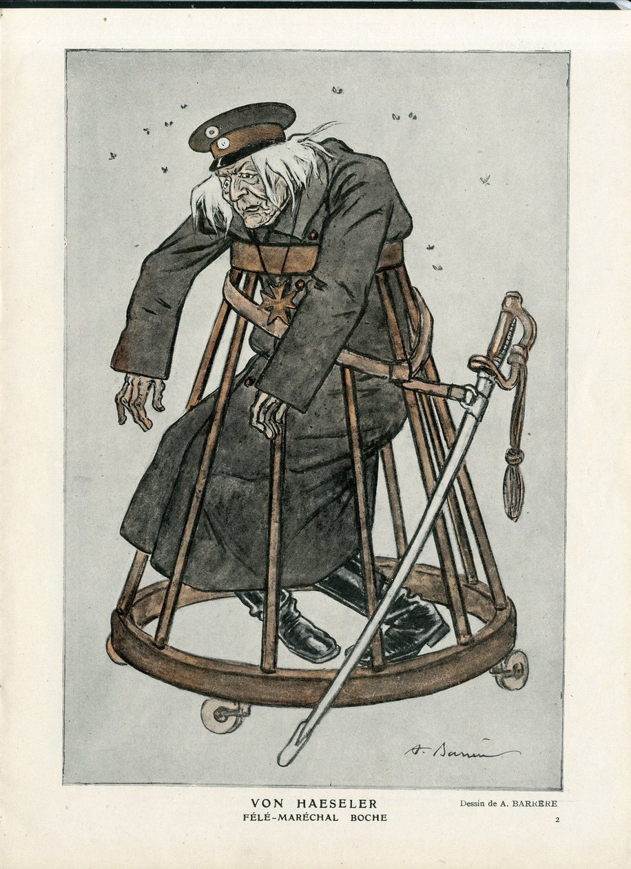 Fantasio, ca. 1916_6_1 - A Barrere (1874-1931)のイラスト。14-18年戦争, ドイツ プロイセン, 検証日 - Von Haesler - Senilisation 作： エイドリアン・バレレ