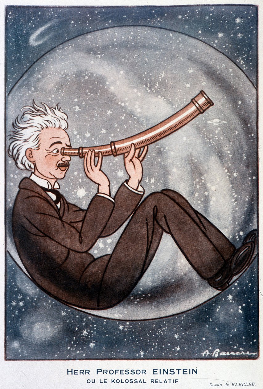 アインシュタイン教授または親戚のコロッサル - Adrien Barrere (1877-1931)による1931年3月1日付「Fantasio」のイラスト 作： エイドリアン・バレレ