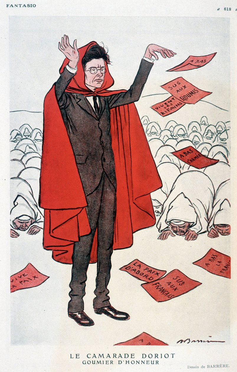 同志ジャック・ドリオ、名誉ある国民 - by Barrère, in the "Fantasio" of 07/07/1925 作： エイドリアン・バレレ