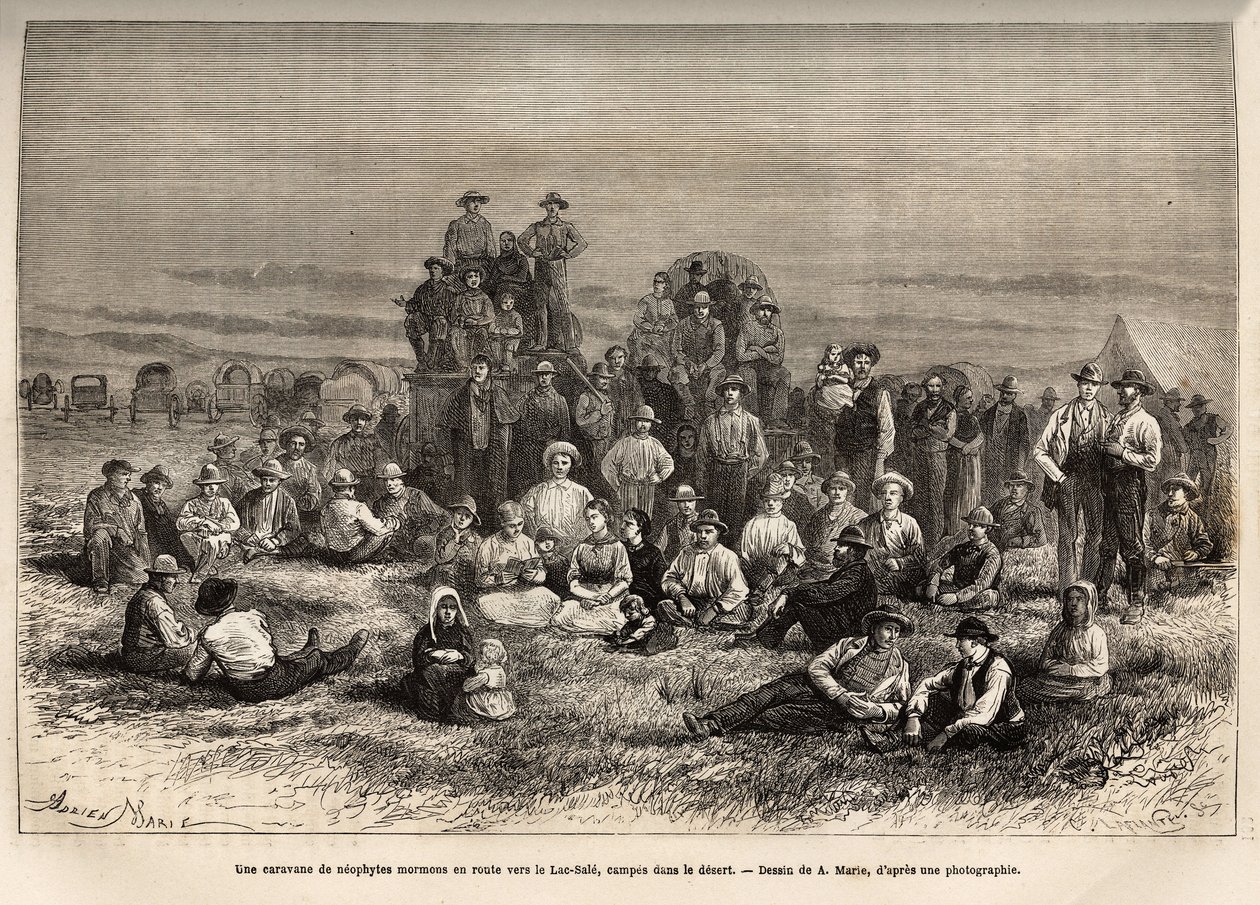 1868年にワシントンからサンフランシスコまでの航海を描いたA.Marieの絵をもとに、L.Simoninが彫ったもので、1874年にEdouardが編集した "Le tour du monde "に掲載されています。 作： エイドリアン・エマニュエル・マリー