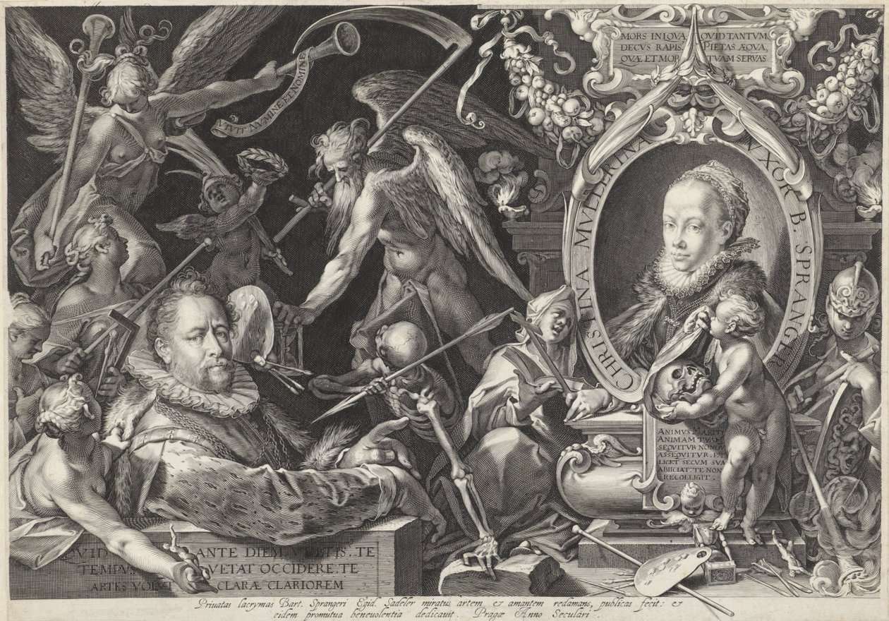 Bartholomeus Spranger と彼の妻 Christina Muller の寓意的な肖像画 作： エギディウス・サーデラー (II)