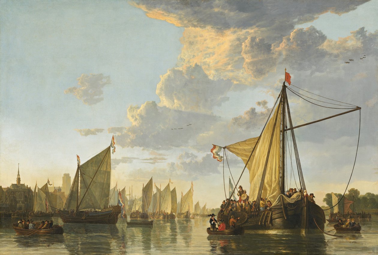 ドルドレヒトのマース、c。 1650年。 作： アエルバート・カイプ