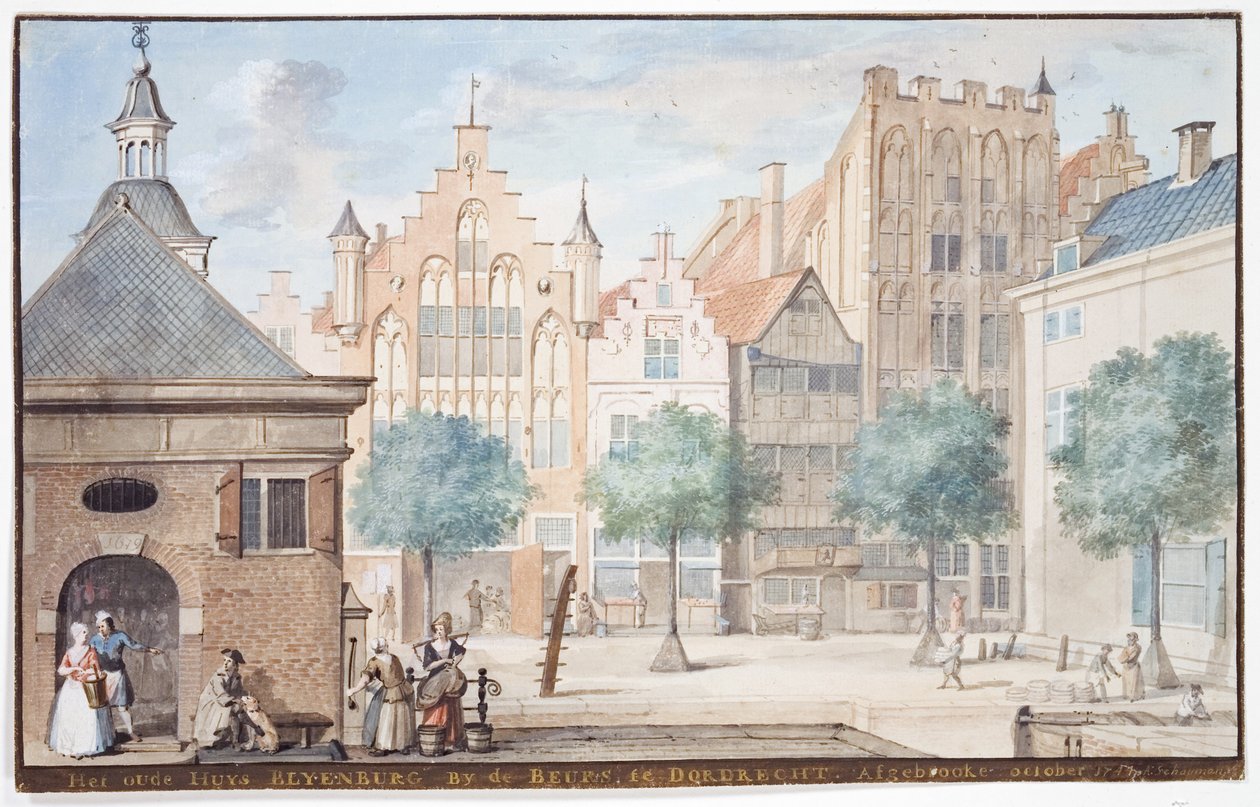 Wijnstraat、ドルドレヒト1745のビュー 作： アールト・シューマン