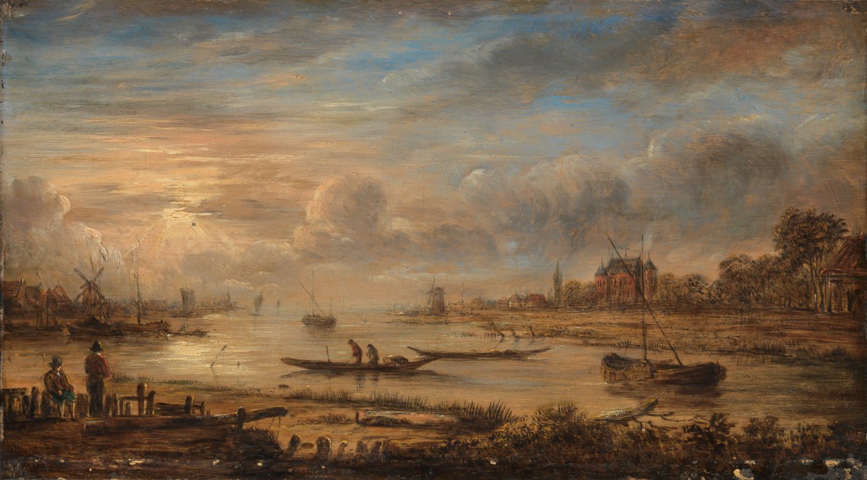日の出のリバー ビュー 作： Aert van der Neer（コピー後）