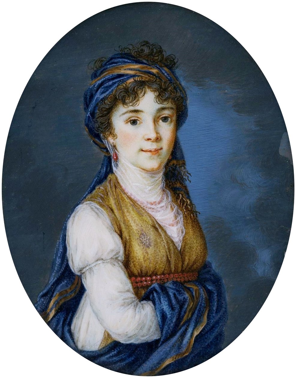 ポーランド：アンナ・グリゴリエヴナ・ベロッセルスキー＝ベロゼルスキー王女（1773-1846）のミニチュア。 作： エリザベート・ルイーズ・ヴィジェ・ル・ブランの後