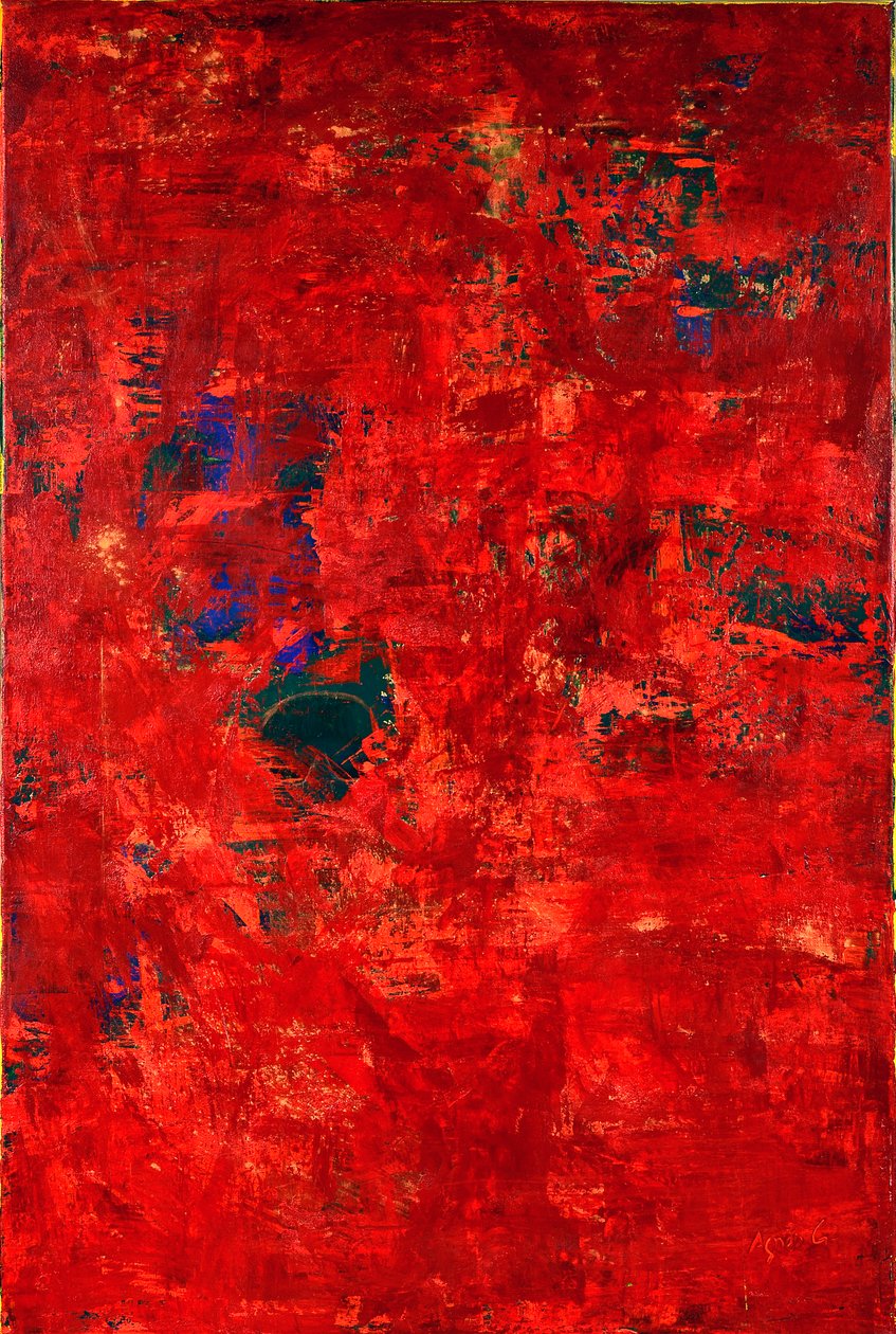 E.T In Red, 2019 (óleo sobre tela) 作： アグネス・ジラルドン