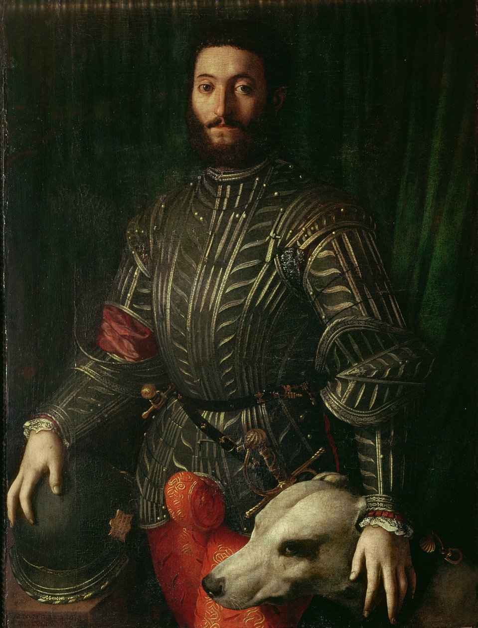 ウルビーノ公爵、ギドゥバルドデッラローヴェレの肖像、C.1544-45 作： アーニョロ・ブロンズィーノ