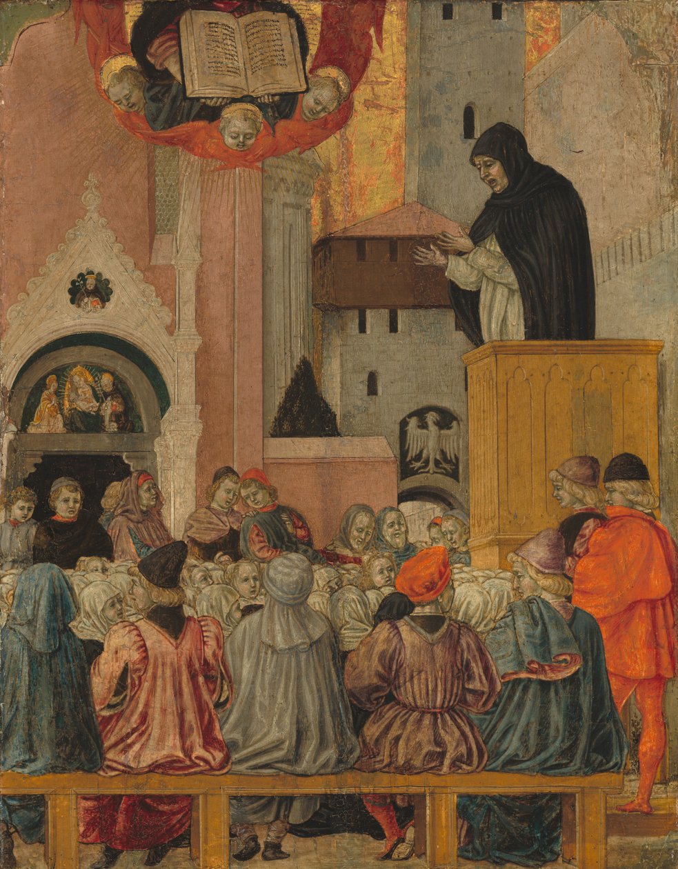 ドミニコ会の説教、c。 1470年（ポプラ板にテンペラ） 作： Agnolo degli Erri