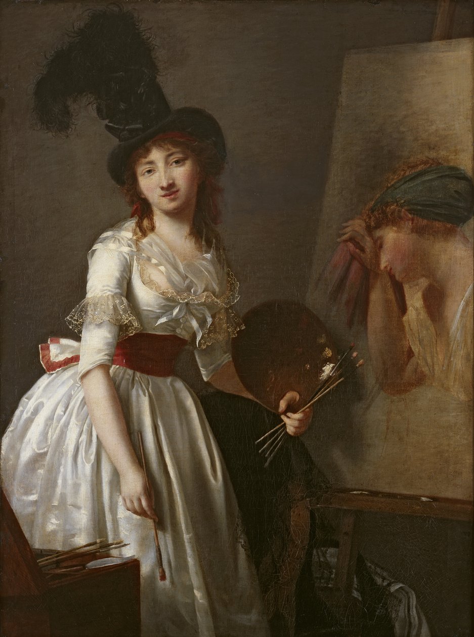 ダビデの瞳孔である女性画家の肖像 作： エイミー・デュヴィヴィエ