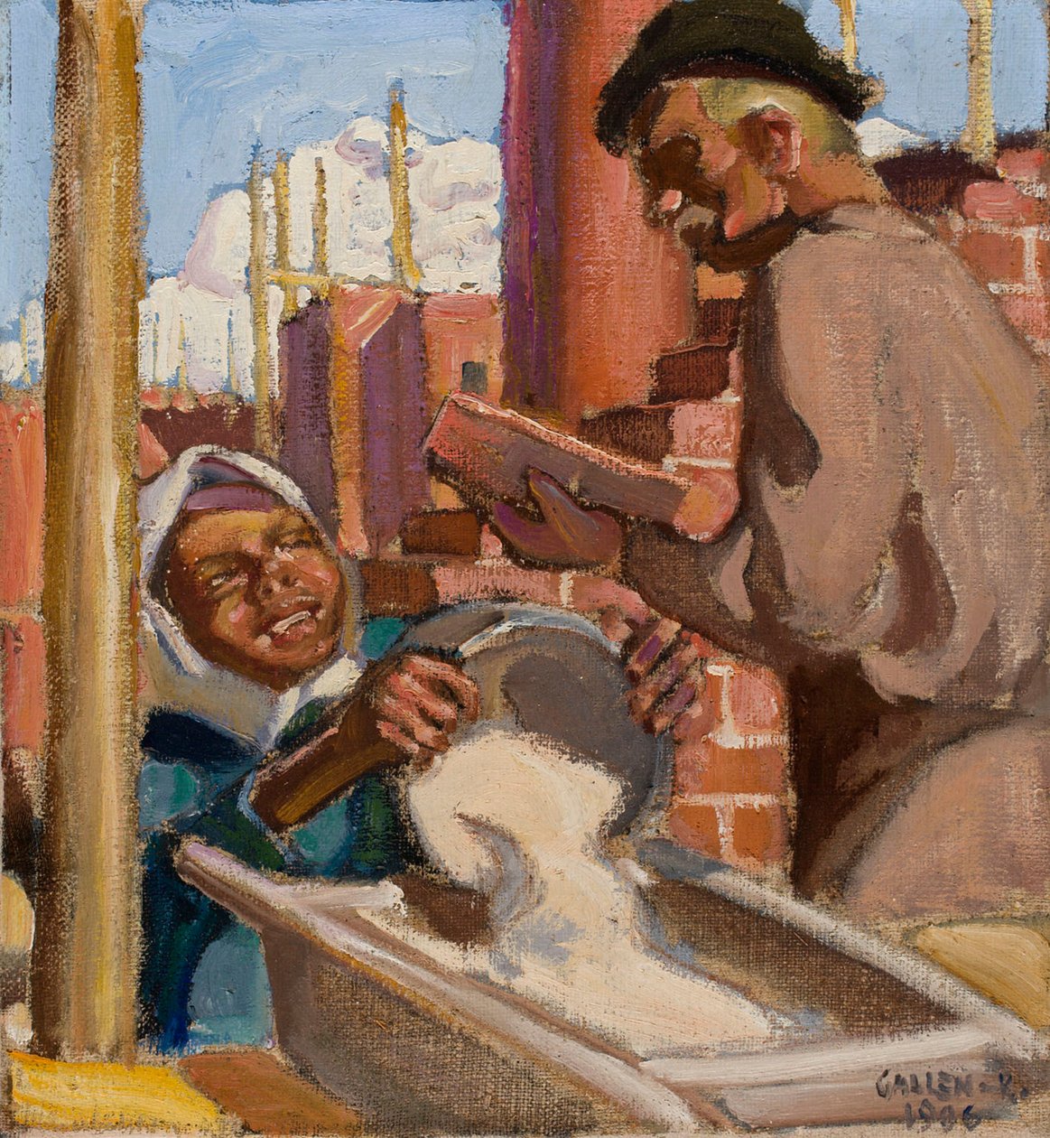 建設現場で 作： アクセリ・ガレン・カッレラ