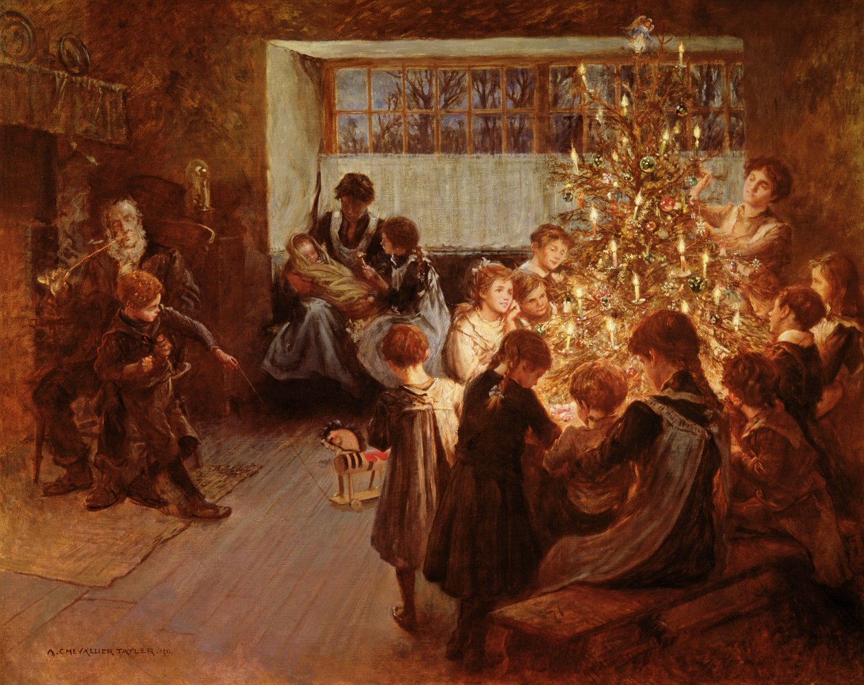 1911年のクリスマスツリー 作： アルバート・シュヴァリエ・テイラー