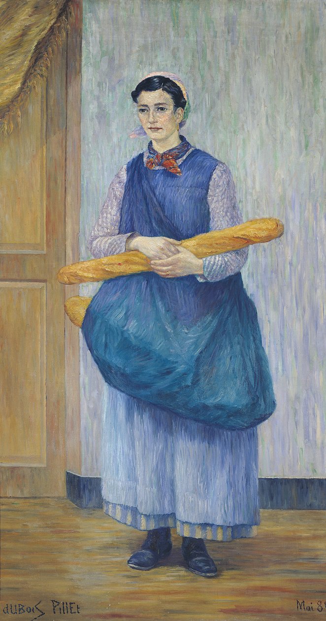 パンを運ぶ女性、1889 作： アルバート・デュボア・ピレ