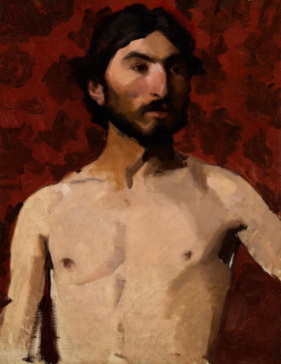 人生研究-ひげを生やした男、1880年代 作： アルベール・ド・ベルエロッシュ