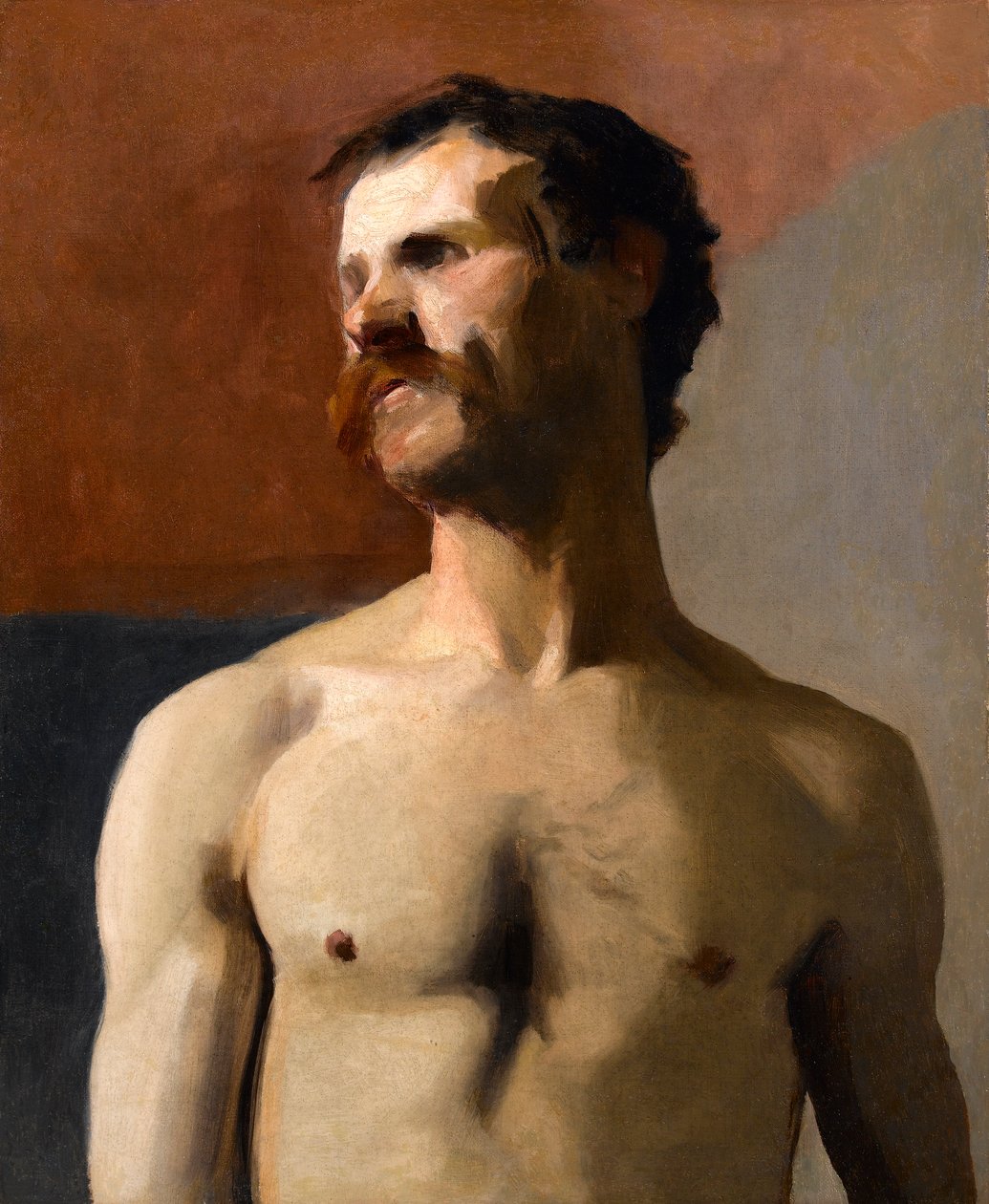 男性のヌード-生涯学習、1885年 作： アルベール・ド・ベルエロッシュ