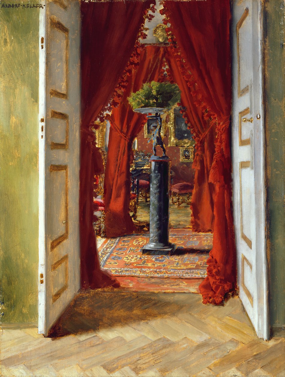 赤い部屋、1882 作： アルバート・フォン・ケラー