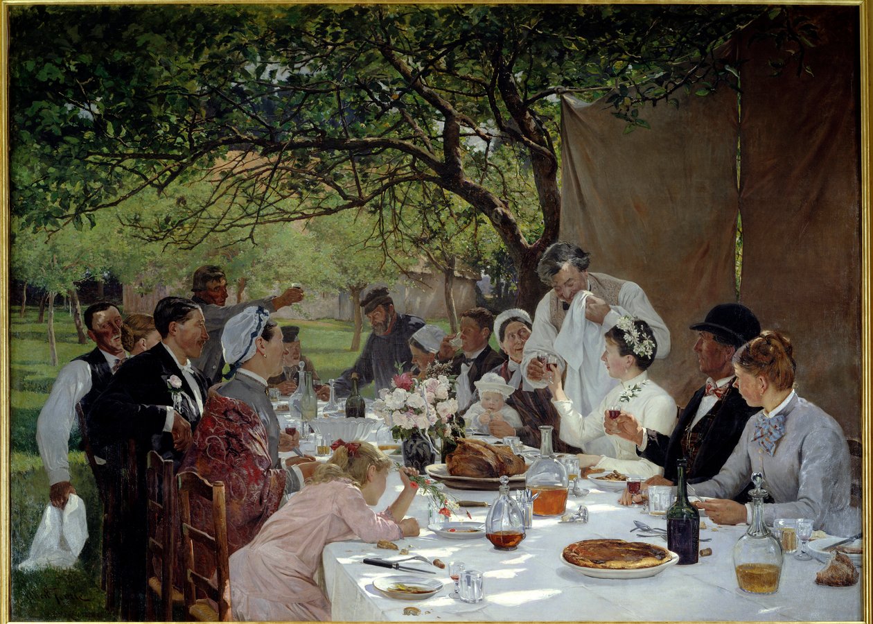 イポートでの結婚式の食事 アルバート・フォーリ（1854-1937）の絵画