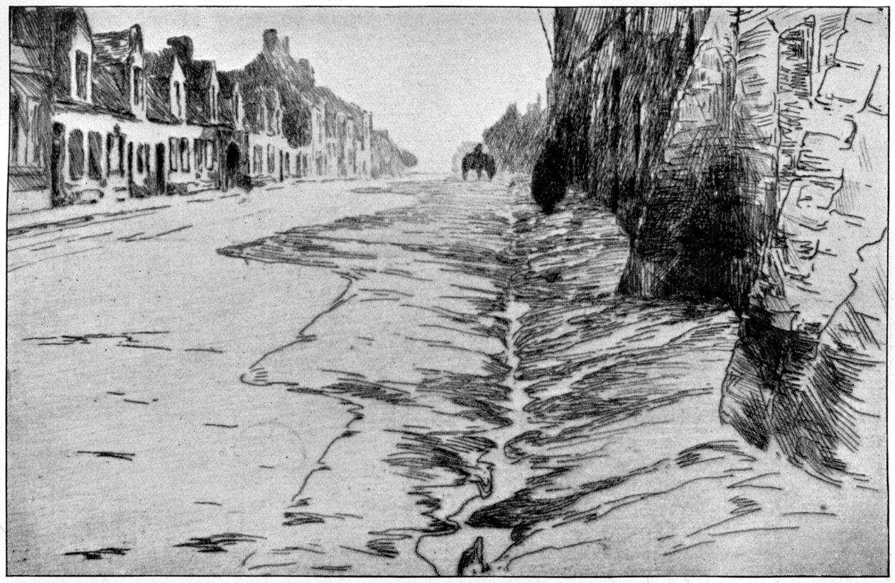 フランダースのラグランデ通り、1898年。 作： アルバート・バーツォエン