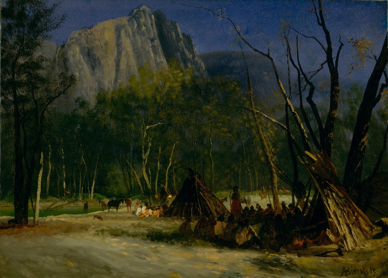 カリフォルニア州カウンシル在住のインディアン 作： アルバートビアシュタット