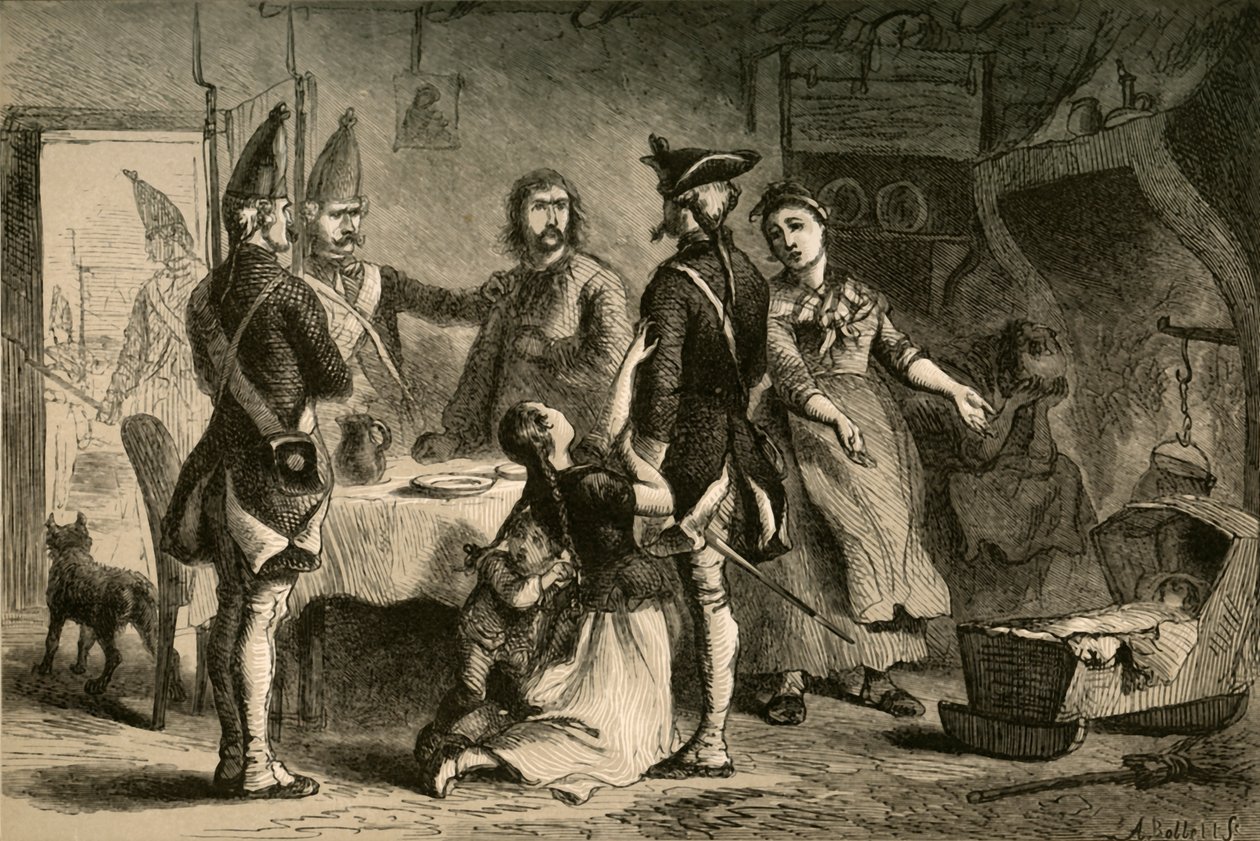 1877年のアメリカ軍のドイツ兵士の徴兵。 作： アルバート・ボベット