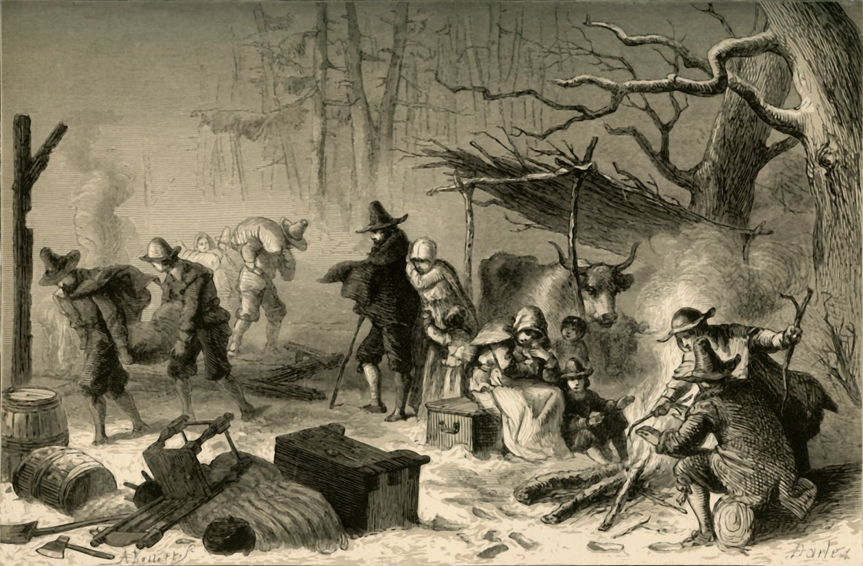 アメリカのイギリス人入植者、1877年。 作： アルバート・ボベット