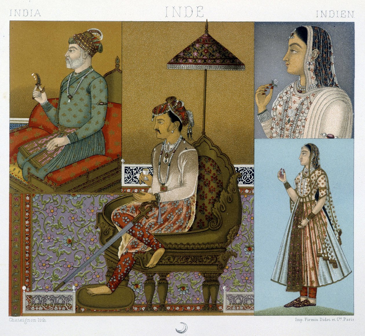 インドの伝統的なムゴールとマハラジャの衣装 - ラシネの「歴史的衣装