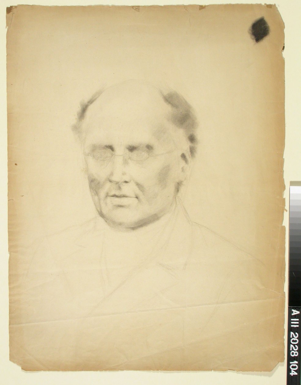 J. L. ルーネベリ、肖像画のためのスケッチ 作： アルバート・エーデルフェルト
