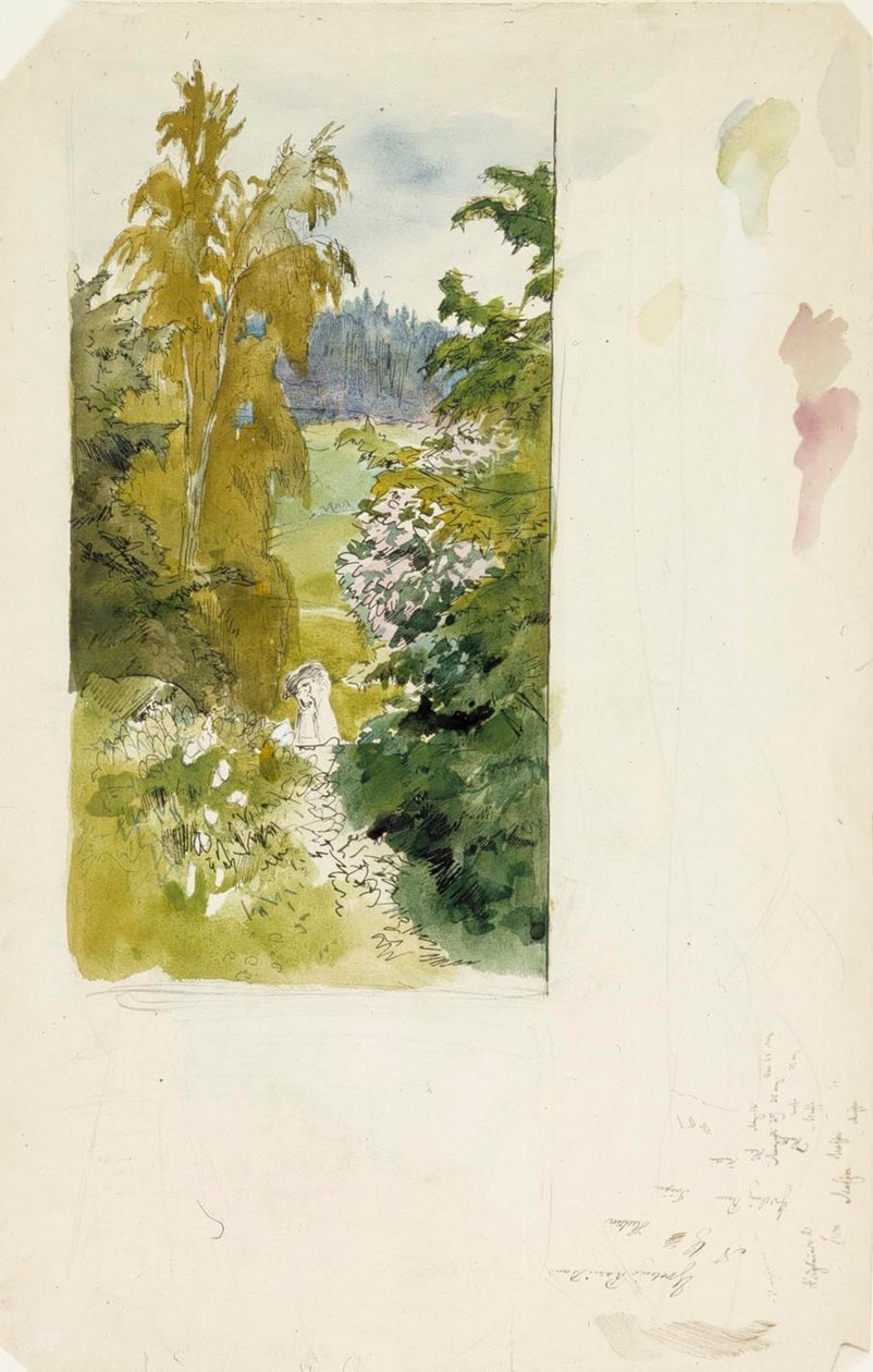 Sommerlandschaft, Hohe Birken 作： アルバート・エーデルフェルト