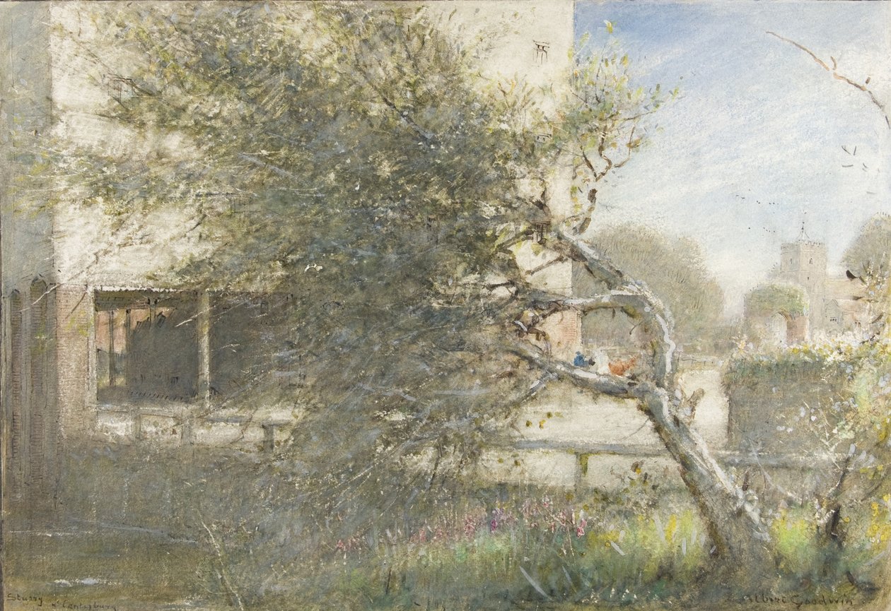 Sturry Nr Canterbury、c.1860-c.1932（紙に水彩とボディカラー） 作： アルバート・グッドウィン
