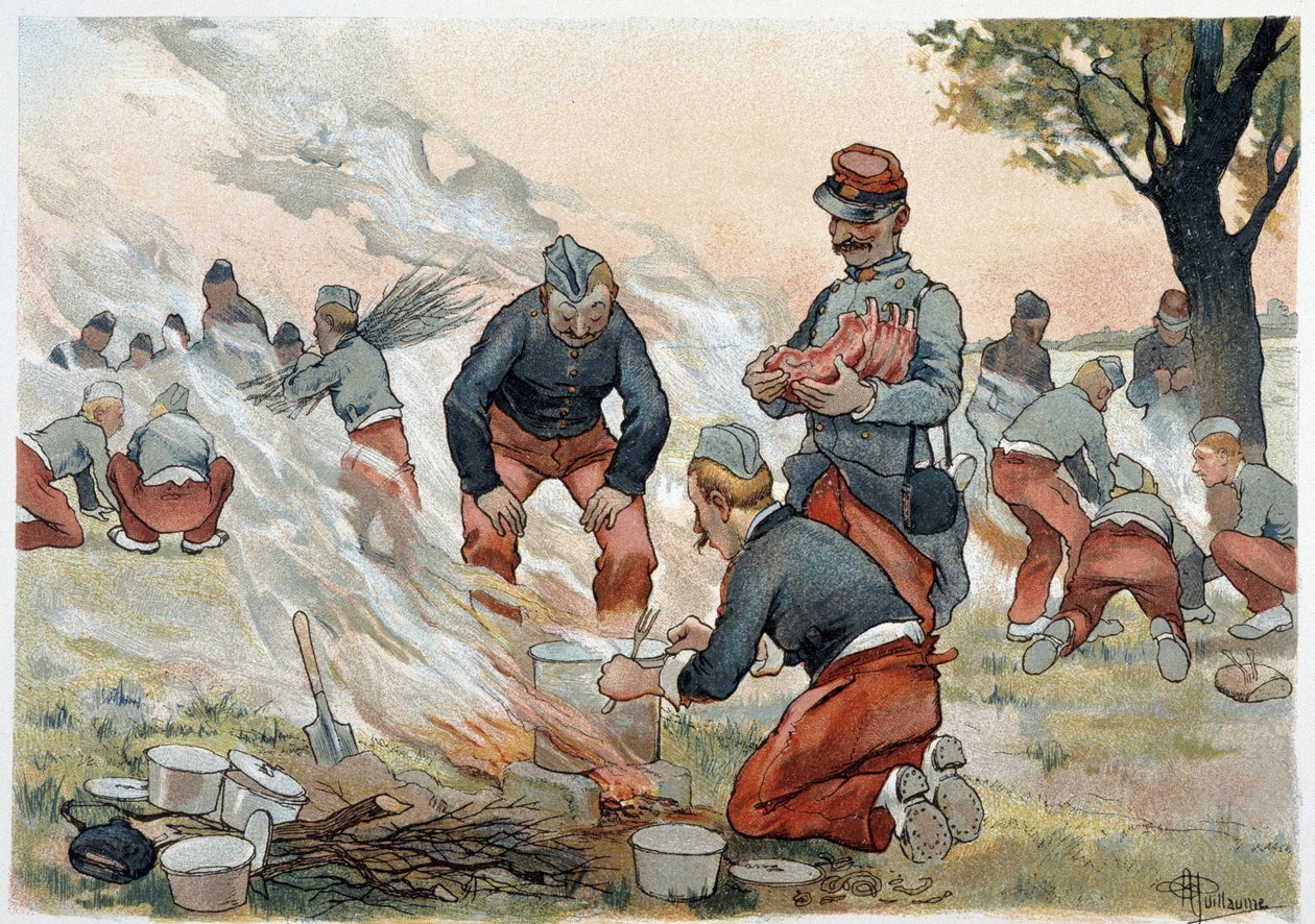 アルベール・ギヨーム（1873-1942）の「軍事アルバム」に収録されている「ラ・ポポテ」（1900年頃）。 作： アルバートギヨーム