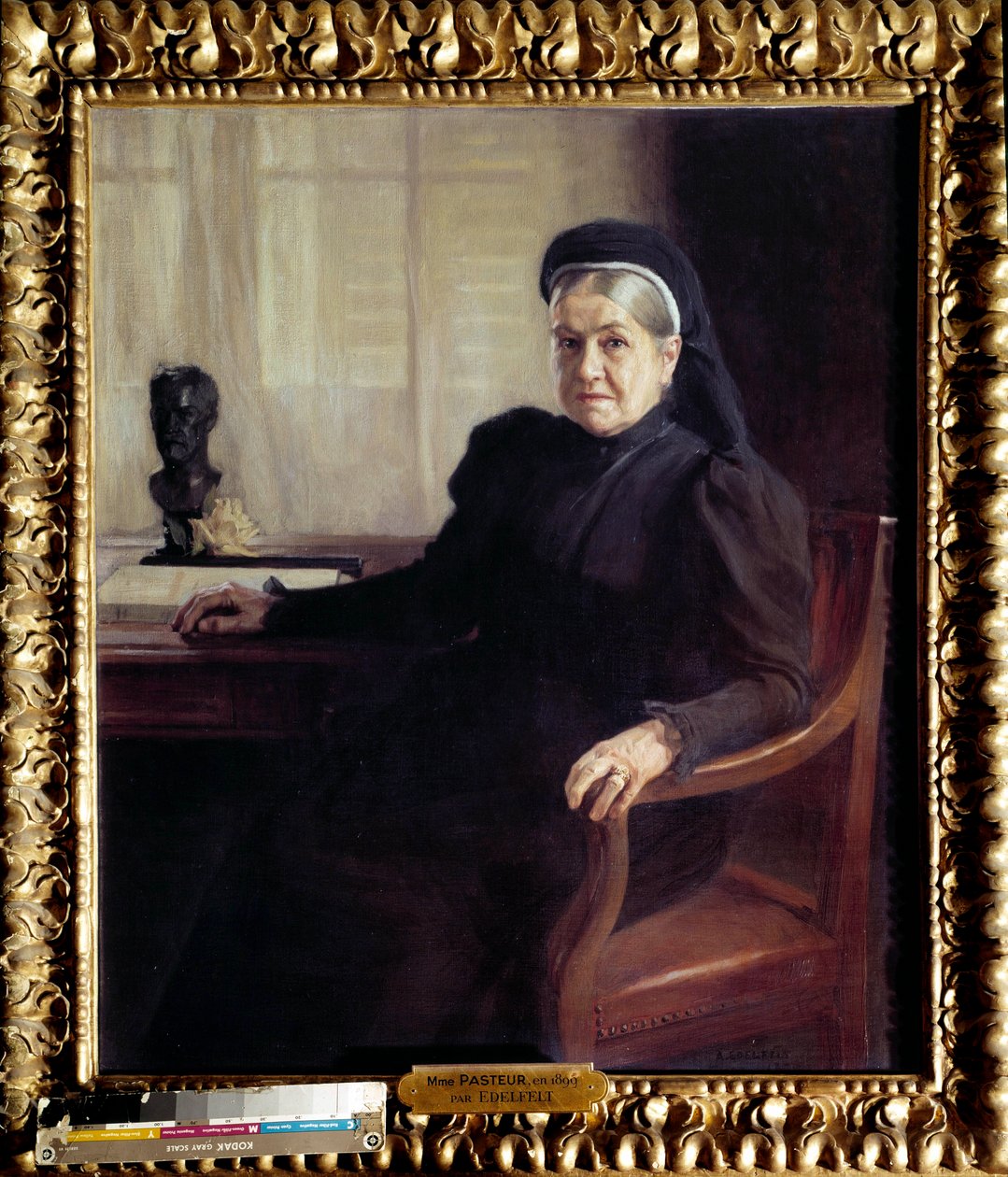 Porträt von Madame Pasteur (1854-1905), Witwe des französischen Arztes Louis Pasteur (1822-1895) im Jahr 1899 Gemälde von Albert Edelfelt (1854-1905) 1899 Paris, Musée Pasteur von Albert Gustaf Aristides Edelfelt