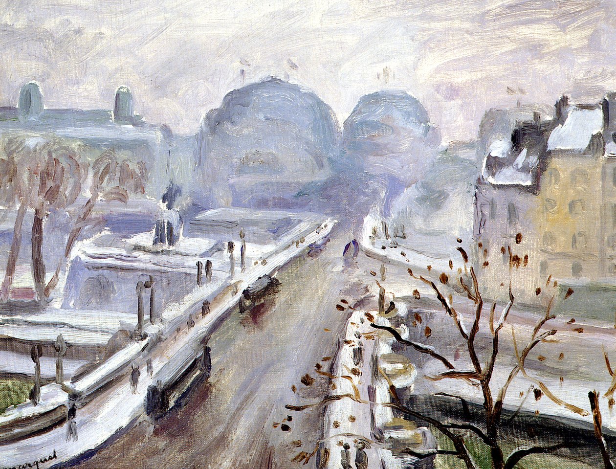 フランス語：雪の下のポンヌフ 作： アルバート・マルケ