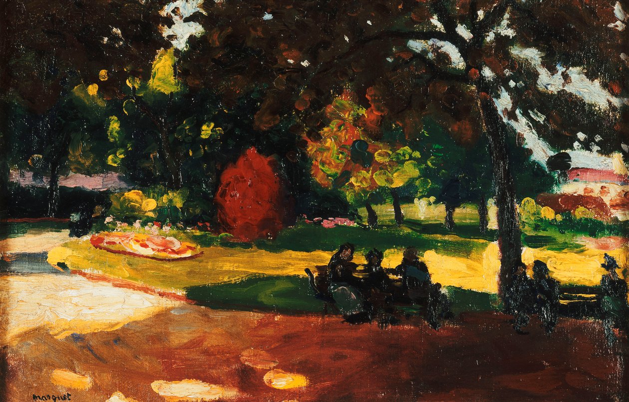 公園で; Au Jardin Public、1904年頃（キャンバスに油彩） 作： アルバート・マルケ