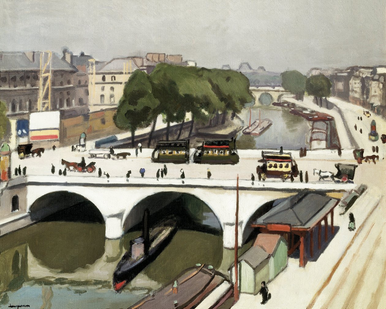 A ponte Saint Michel em Paris. Pintura de Albert Marquet (1875-1947) 作： アルバート・マルケ