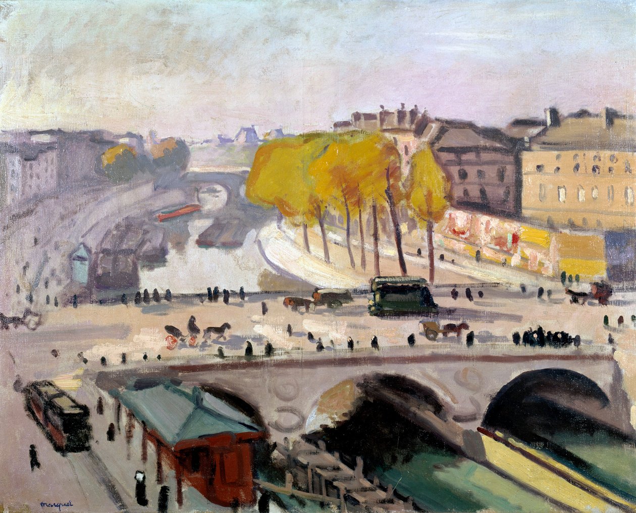 A Pont Saint Michel e o Quai des Grands Augustins em Paris 作： アルバート・マルケ