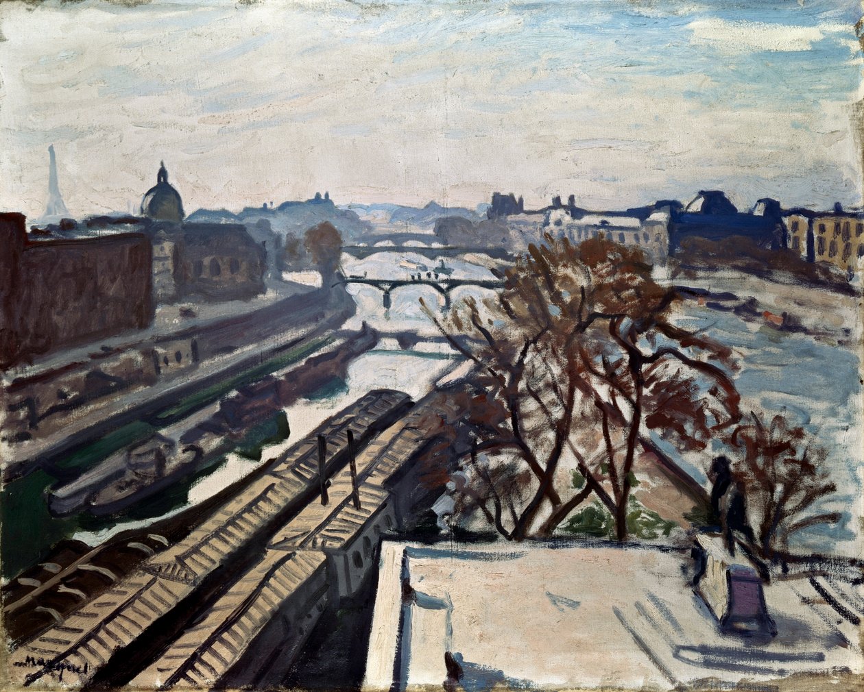 セーヌ川とヘンリー4世の像、c1906。 作： アルバート・マルケ