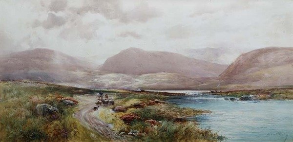 スコットランドの風景」1910年頃（水彩・紙） 作： アルバート・プロクター