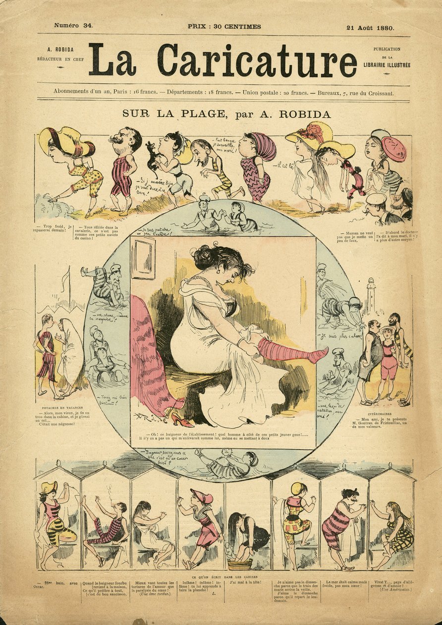 正規代理店 アルベール・ロビダ（1848-1926）による『La Caricature』（1880 洋書
