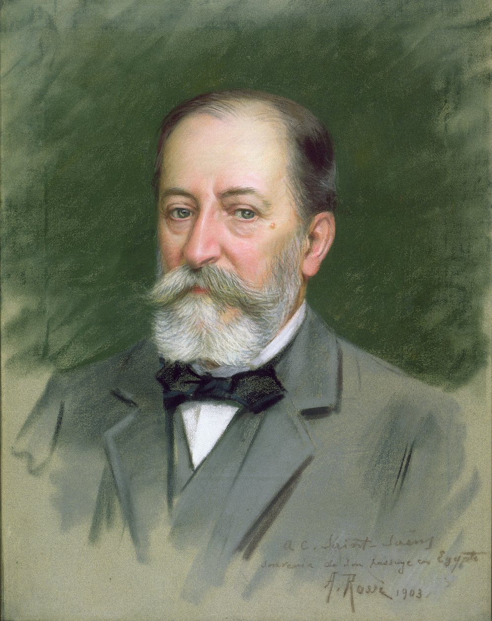カミーユ・サン=サーンスの肖像（1835-1921）1903（紙にパステル） 作： アルベルト・ロッシ