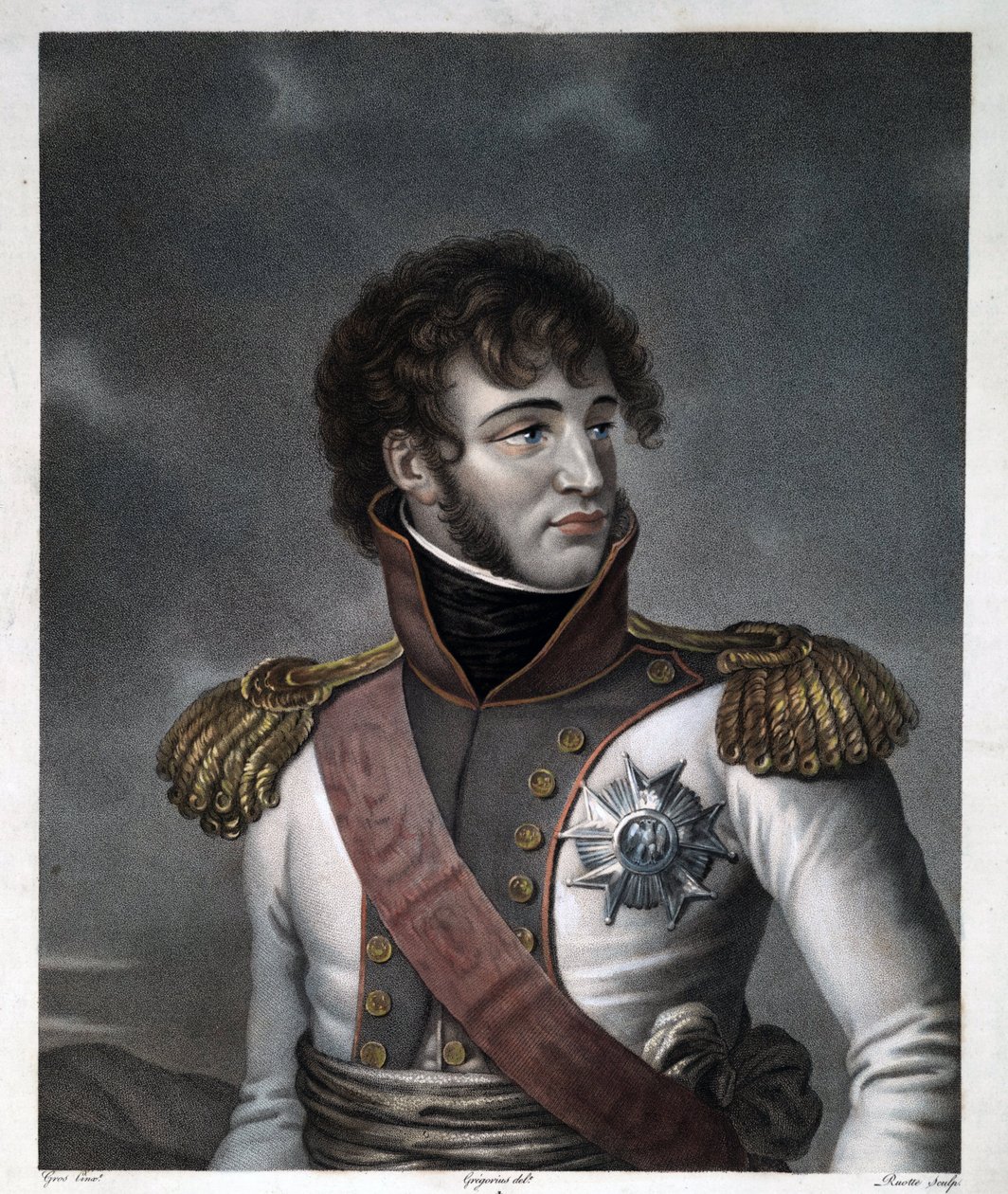 ヨアヒム・ムラトの肖像 - グレゴリウス、アルバート (1774-1853) - 1806年頃 - エッチング、水彩 - 48,5x38 - 個人蔵 作： アルベルタス・グレゴリウス