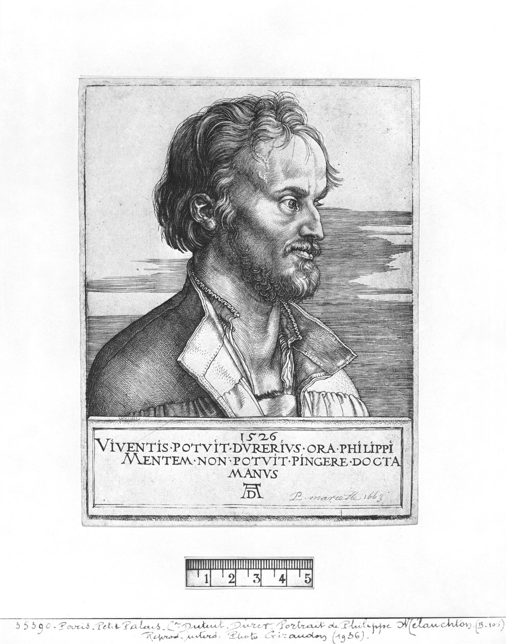 Philipp Melanchthonの肖像、1526年 作： アルブレヒト・デューラー